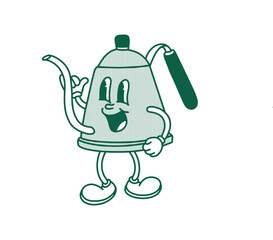 Stainless Steel Kettle coffee illustration Adobe Illustrator Artwork