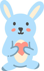 rabbit love cute animal children illustration