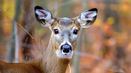 Doe Deer in Apsley Ontario Canada Woods: Whitetail Wildlife Photography