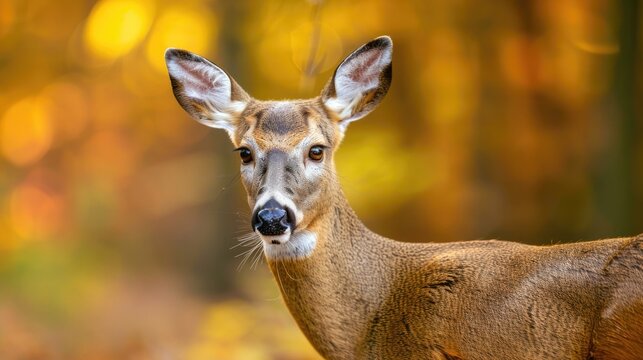 Doe Deer. Whitetailed Female Deer in the Woods - Wildlife Photography near Apsley Ontario Canada