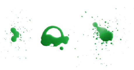 Green Paint Splashes and Cup Ring 2