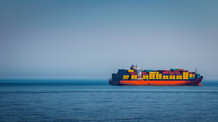 Trucks parking at Dock Warehouse. Shipping Container Delivery Trucks. Freight Trucks Cargo Transport.