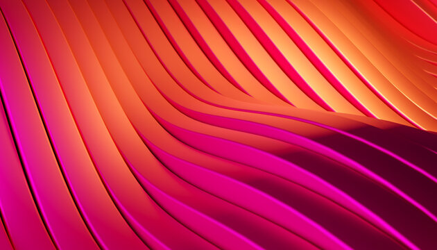 Full frame of 3D render colorful abstract waves