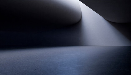 3D render of illuminated gray colored corridor