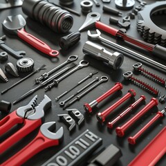Fototapeta premium Automotive tools equipment and accessories