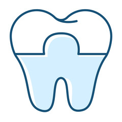 Tooth crown line icon vector isolated. Medical symbol of a tooth with a dental crown. Concept of dentistry and oral health.
