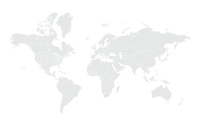 World map illustration,isolated on white background for website layouts,background,education, precise,customizable,Travel worldwide,map silhouette backdrop,earth geography, political,reports.