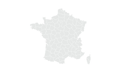 Fototapeta premium France map illustration,isolated on white background for website layouts,background,education, precise,customizable,Travel worldwide,map silhouette backdrop,earth geography, political,reports.