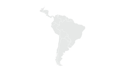 South america map illustration,isolated on white background for website layouts,background,education, precise,customizable,Travel worldwide,map silhouette backdrop,earth geography, political,reports.