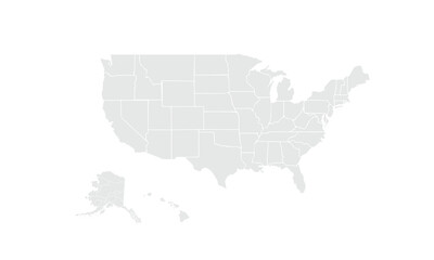 USA map illustration,isolated on white background for website layouts,background,education, precise,customizable,Travel worldwide,map silhouette backdrop,earth geography, political,reports.
