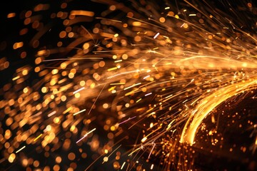 sparks from a grinder
