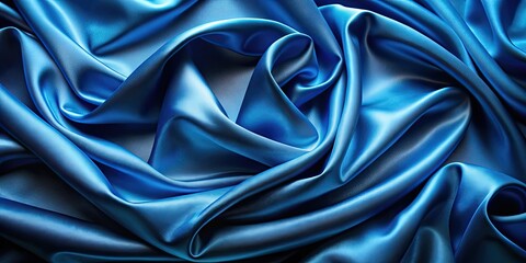 Fototapeta premium Blue silk background with elegant texture and shimmering appearance, silk, blue, background, texture, elegant, shimmering