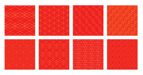 10 Pattern geometric designs bundle.