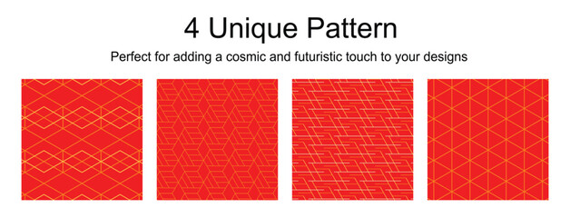 4 unique orange pattern bundle.