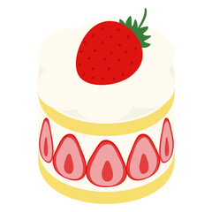 いちごの円柱ケーキ