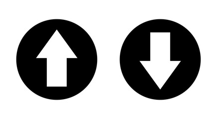 Arrow up and arrow down icon set