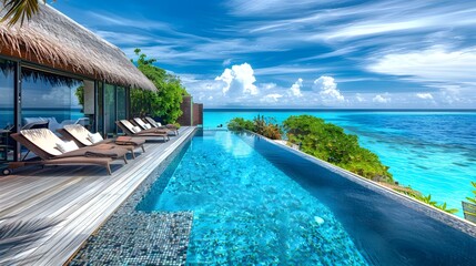 Fototapeta premium Swimming pool in a luxury hotel room picture