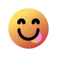 Editable yummy, hungry, tongue-out face vector icon. Part of a big icon set family. Perfect for web and app interfaces, presentations, infographics, etc