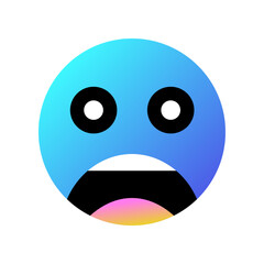 Fototapeta premium Editable scared, shocked, petrified face vector icon. Part of a big icon set family. Perfect for web and app interfaces, presentations, infographics, etc