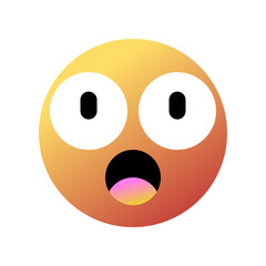 Editable surprised, astonished, shocked face vector icon. Part of a big icon set family. Perfect for web and app interfaces, presentations, infographics, etc