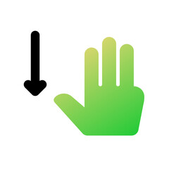 Editable three fingers swipe down vector icon. Part of a big icon set family. Perfect for web and app interfaces, presentations, infographics, etc