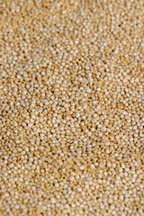 a large amount of quinoa groats during porridge cooking