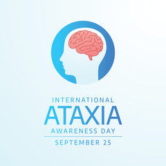 International Ataxia Awareness Day vector design template good for celebration. Ataxia Awareness Day design.Vector ribbon. flat design. eps 10.