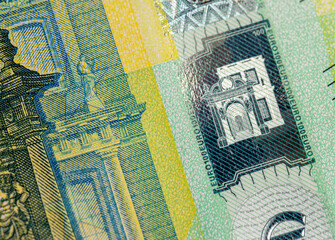 a close-up of the hundred euro of the European Union of the new sample