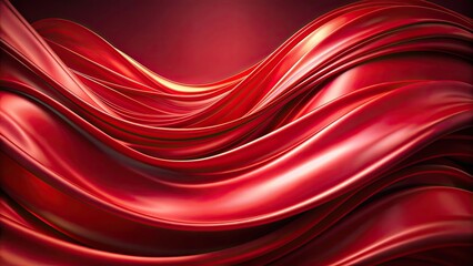 Wave-like movement with red flowing fabrics in the background, wave, movement, red, flowing, fabrics, background, abstract