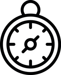 Simple black and white icon of a compass, providing a sense of direction and guidance