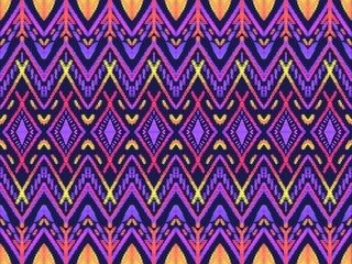 Ethnic ikat seamless pattern in tribal. Aztec geometric ethnic ornament print. Ikat pattern style. Design for background, wallpaper, illustration, fabric, clothing, carpet, textile, batik, embroidery.