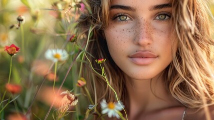 A beauty photographer capturing vibrant images in an outdoor setting