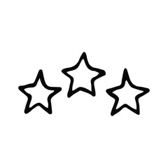 Stars and sparkles doodle illustration. Twinkle, blink, firework, glitter silhouette and glowing symbols in sketch style. Hand drawn vector illustration isolated on white background