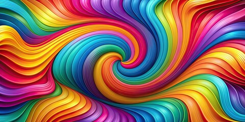 Abstract vibrant swirled pattern with intertwining gradients , colorful, abstract, swirl, vibrant, gradient, design, art