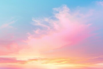 Fototapeta premium An abstract gradient sunrise in the sky with a natural background of blue and orange.