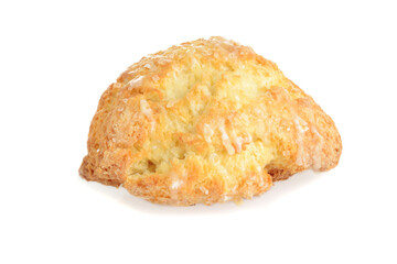 closeup lemon scone with icing