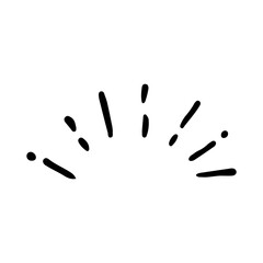 Stars and sparkles doodle illustration. Twinkle, blink, firework, glitter silhouette and glowing symbols in sketch style. Hand drawn vector illustration isolated on white background