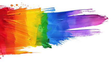 Rainbow Brush Strokes isolated