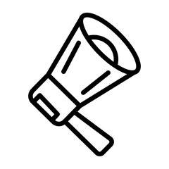 Megaphone Vector Line Icon Design