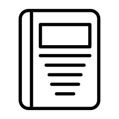 Notebook Vector Line Icon Design