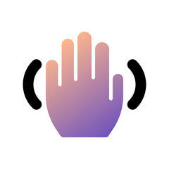 Obraz premium Editable hand gesture wave vector icon. Part of a big icon set family. Perfect for web and app interfaces, presentations, infographics, etc