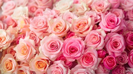 Obraz premium Pink Rose Bouquet Background.