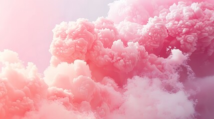 Fototapeta premium Abstract Pink and White Clouds Background.