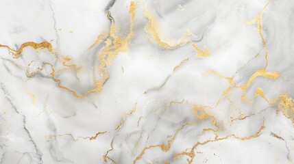 Abstract Marble Texture with Golden Veins
