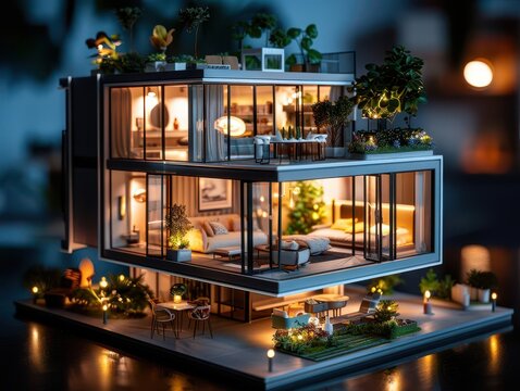 Microliving units designed for urban efficiency, showcasing minimalist living spaces