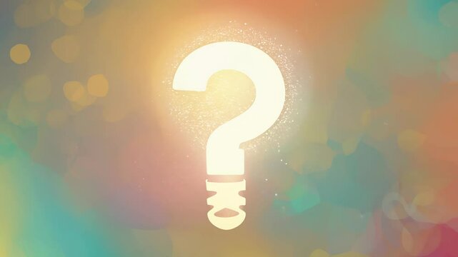 The question mark turns into an electric lamp.
Concept: questions and ideas, innovation and search for solutions, riddles of knowledge and intelligence.