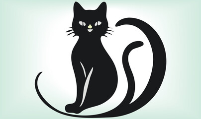 Cat Silhouette International Cat Day.