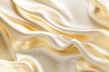 Obraz premium Shiny wavy beige fluid background