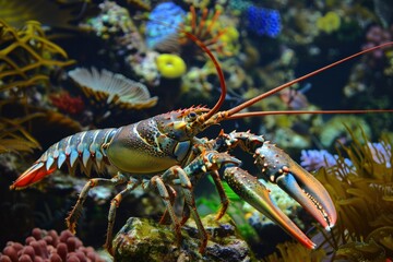 Spiny lobster Panulirus argus inhabits tropical and subtropical water