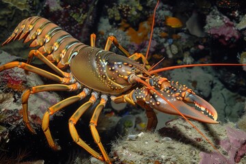 Spiny lobster Panulirus argus inhabits tropical and subtropical water